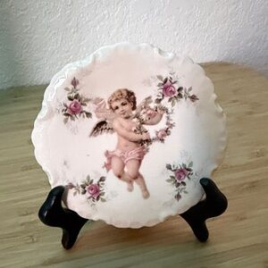 Cherub and Roses Decorative Plate